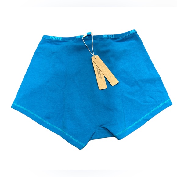 SKIMS NWT COTTON LOGO HOT PANT BOYSHORT UNDERWEAR SZ SMALL COLOR MYKONOS - Picture 5 of 8